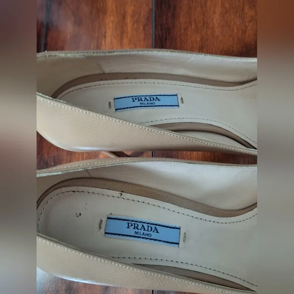 PRADA Women's Nude Patent Leather Stiletto Heels EU 40 US 10
